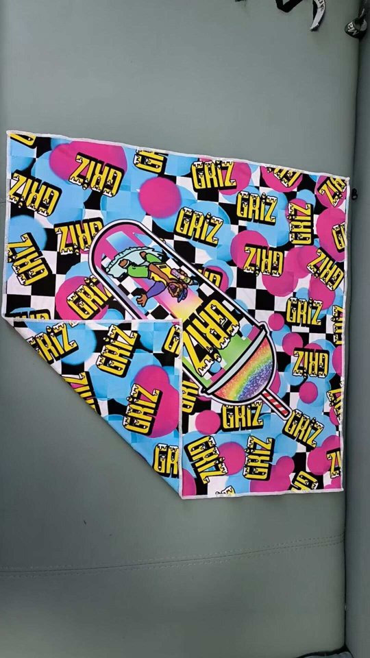 Sublimated bandana with double side print - griz inspired collection