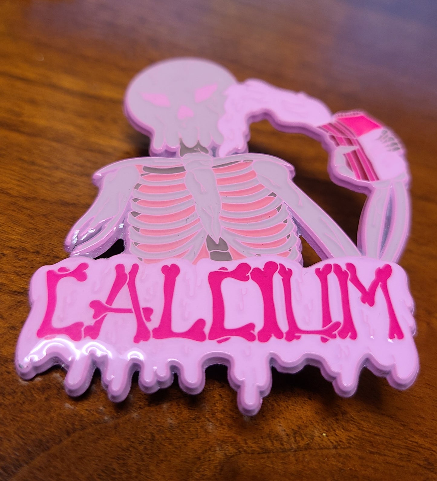 2.25" soft enamel pin - Calcium - DUBSTEP INSPIRED