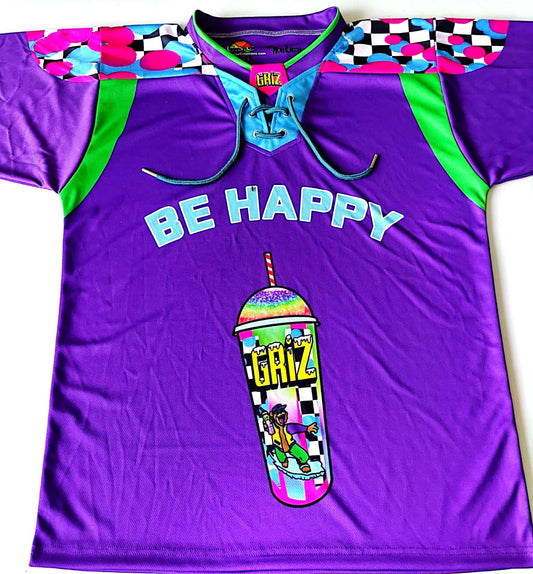 Be happy - LE hockey jersey - griz inspired collection