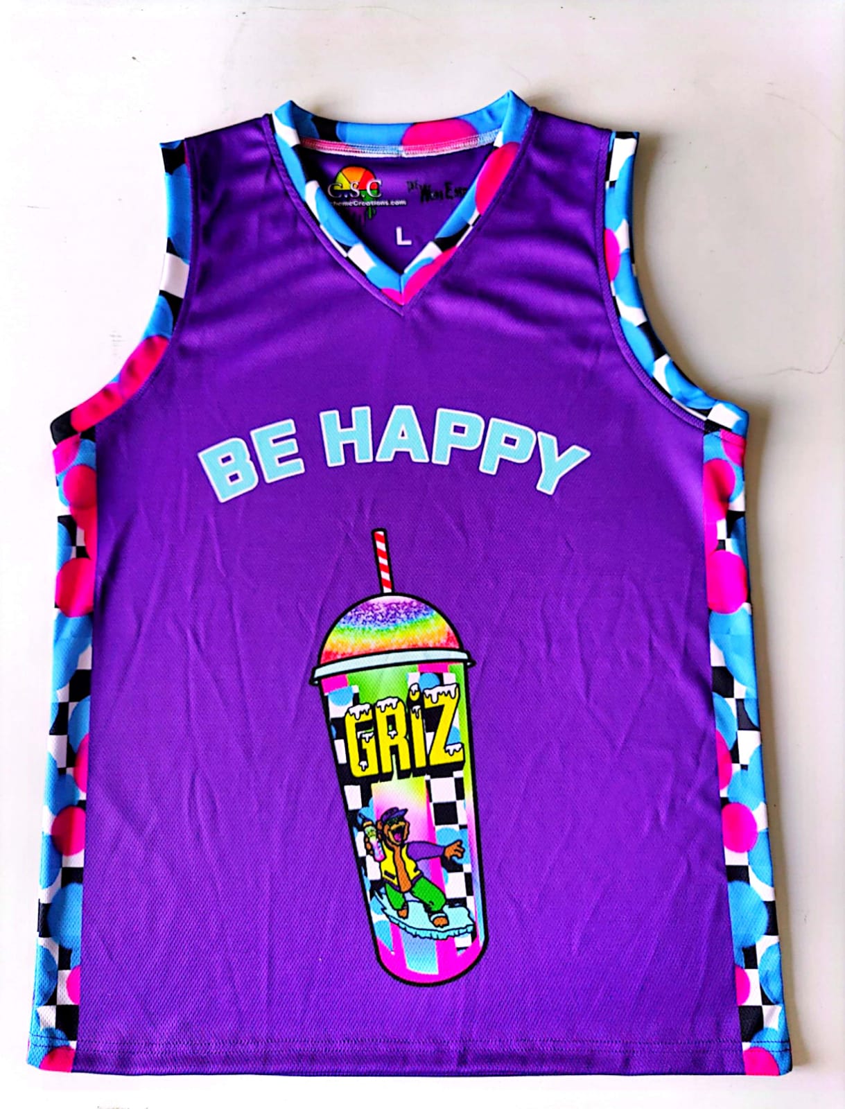 Be happy - LE basketball jersey - griz inspired collection