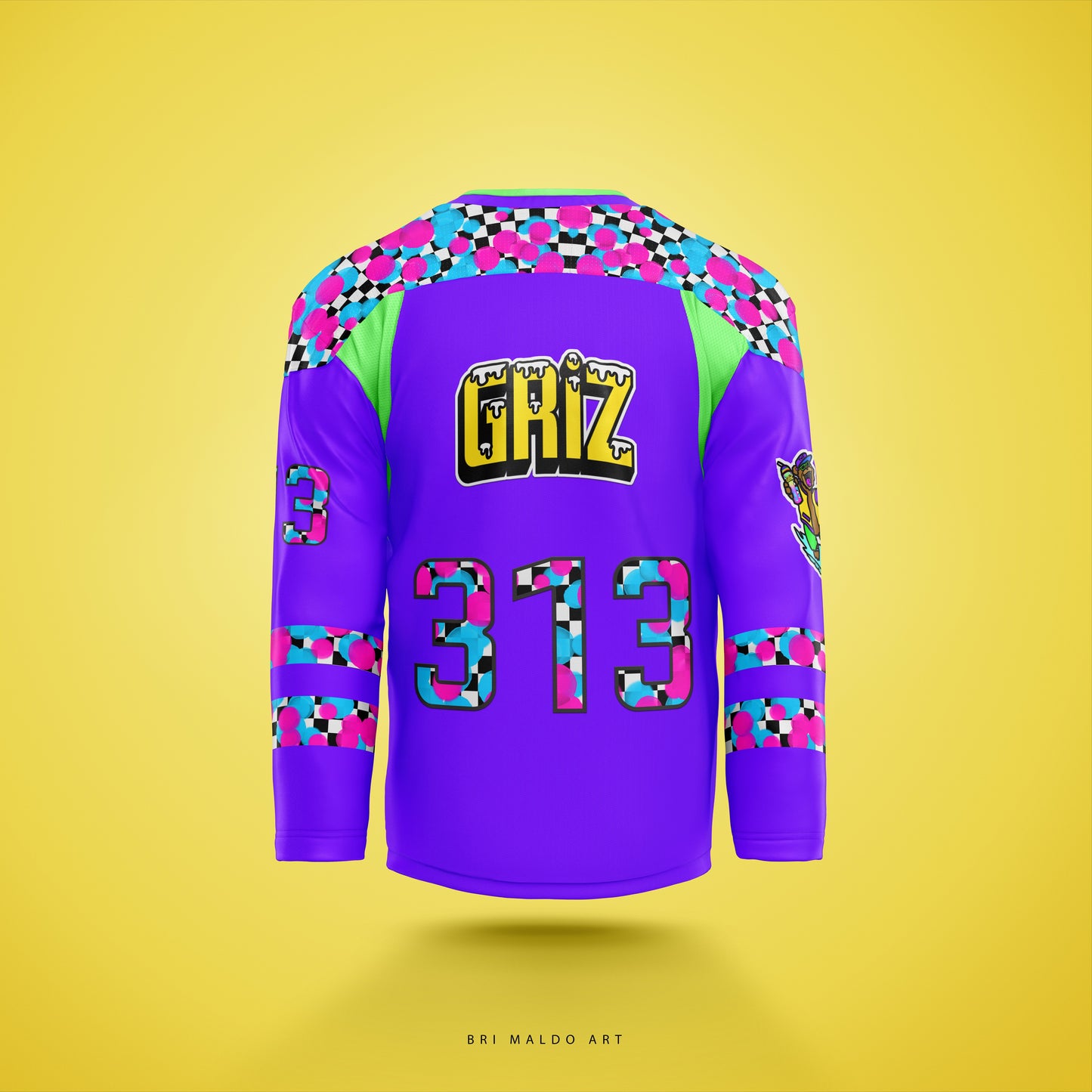 Be happy - LE hockey jersey - griz inspired collection