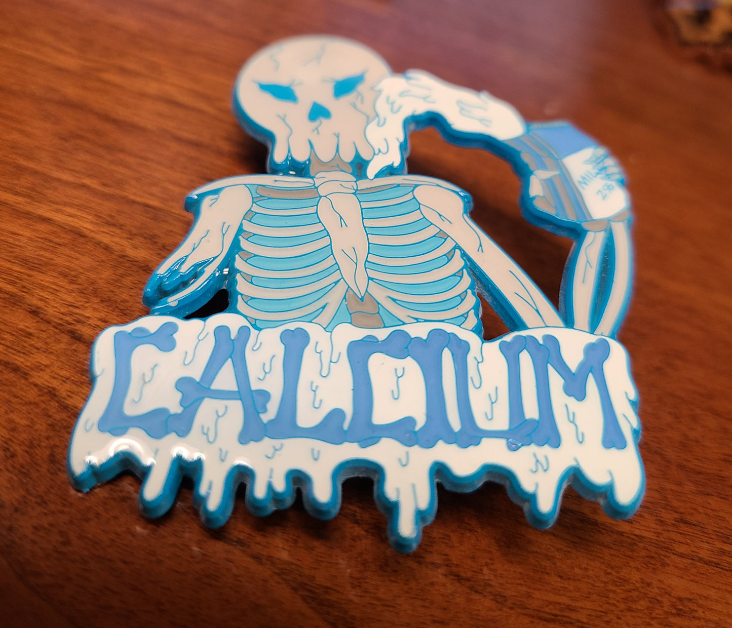 2.25" soft enamel pin - Calcium - DUBSTEP INSPIRED