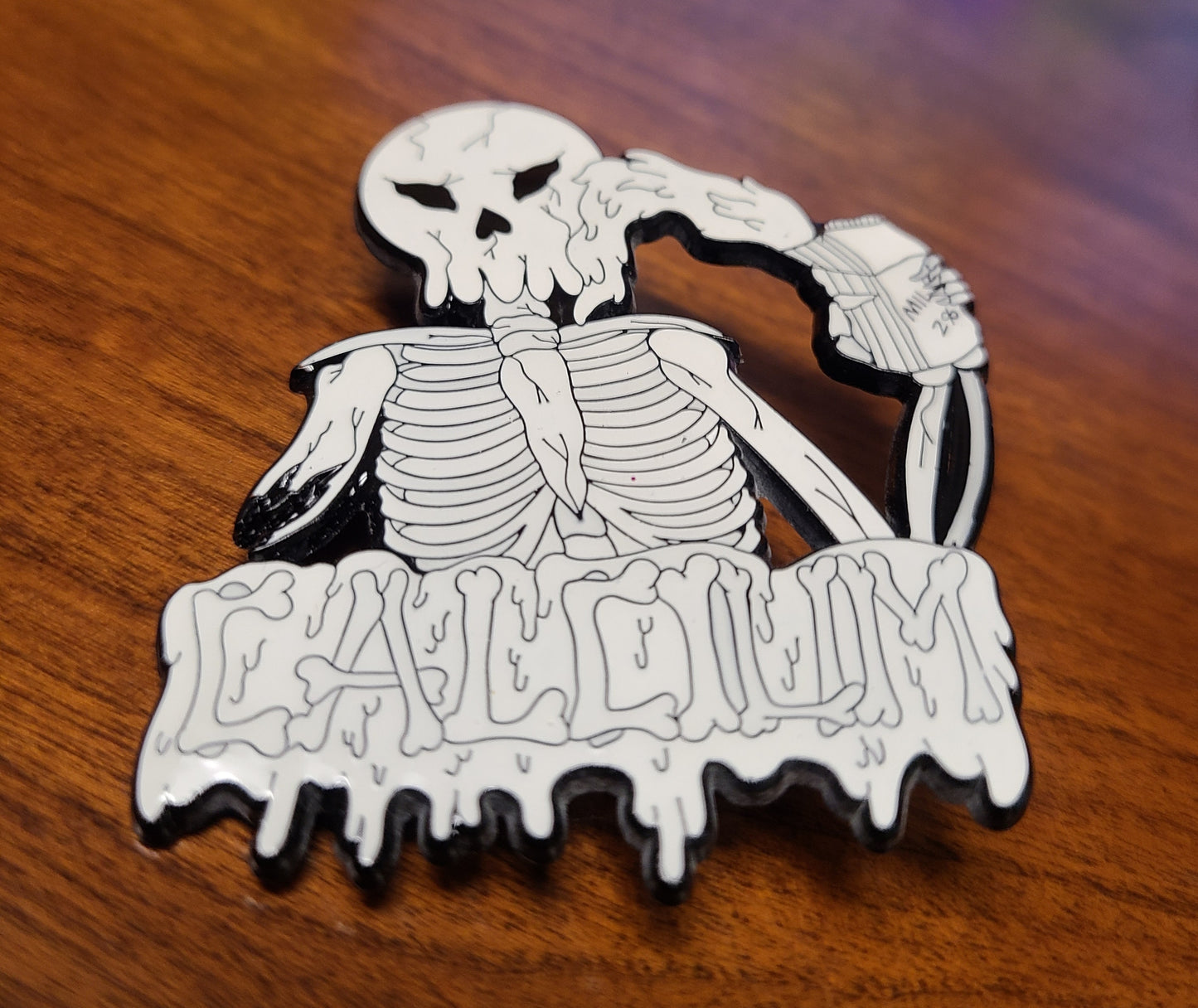 2.25" soft enamel pin - Calcium - DUBSTEP INSPIRED