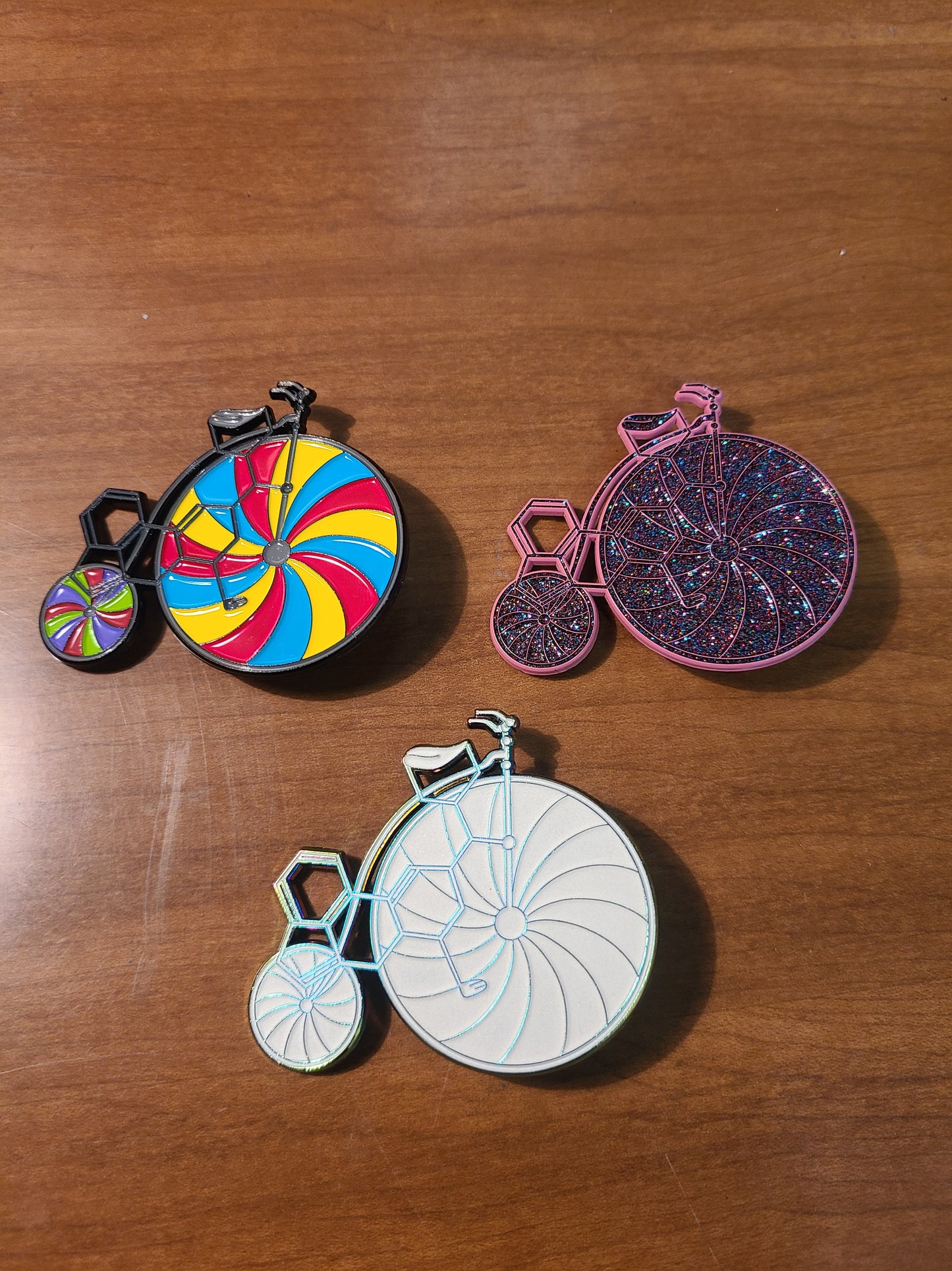 2.25" soft enamel pin - Bicycle day tribute