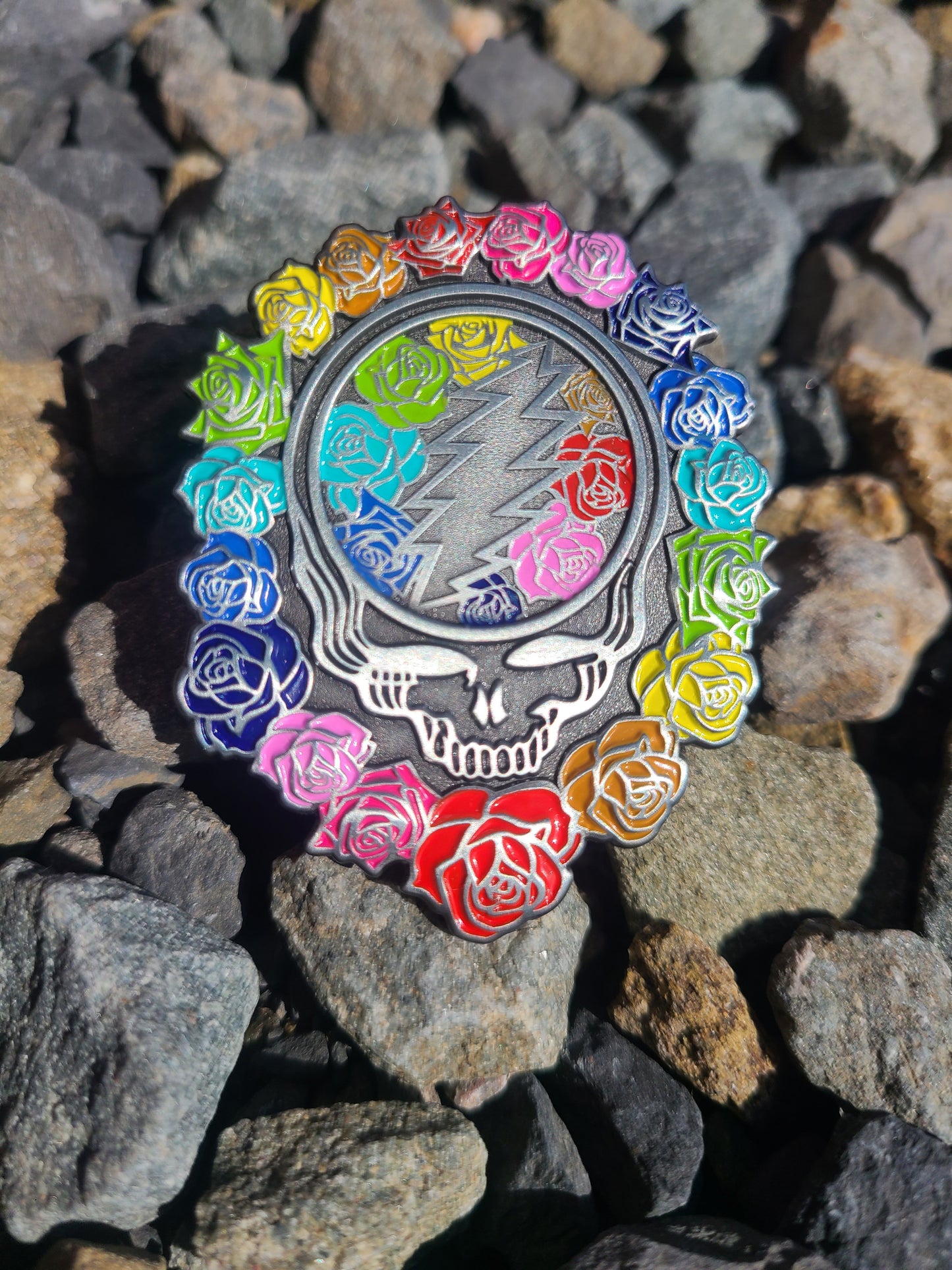 2.25" soft enamel 3D PIN - STEAL YO ROSES (released variants