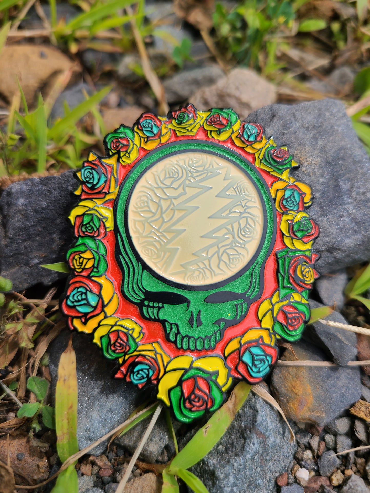 2.25" soft enamel 3D PIN - STEAL YO ROSES (released variants