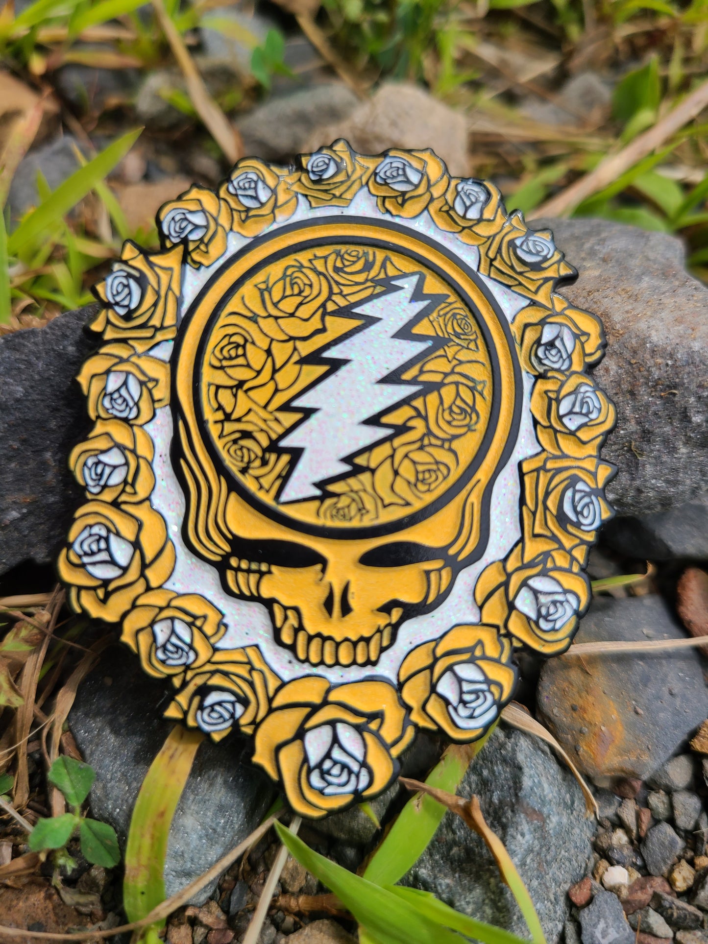 2.25" soft enamel 3D PIN - STEAL YO ROSES (released variants