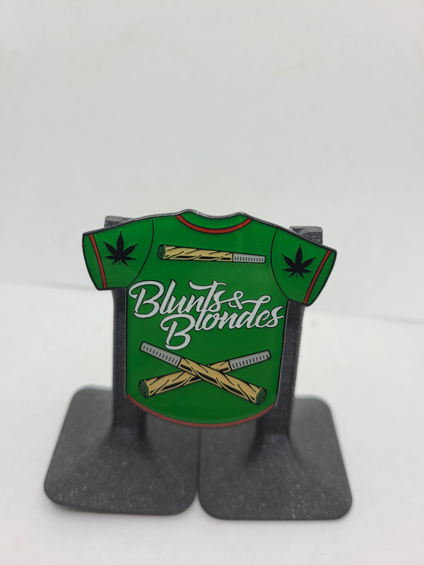 2.25" - blunts & blondes inspired jersey soft enamel pin