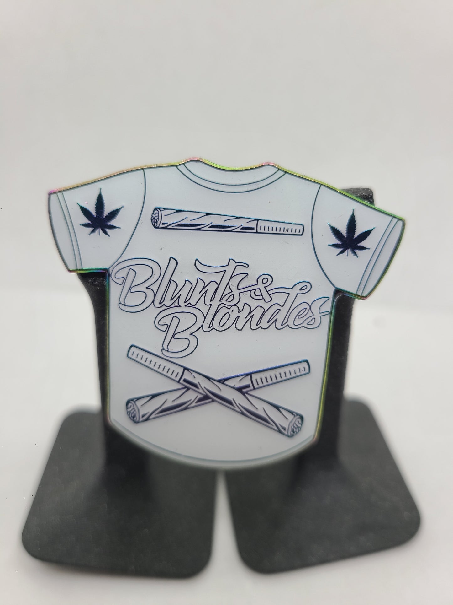 2.25" - blunts & blondes inspired jersey soft enamel pin