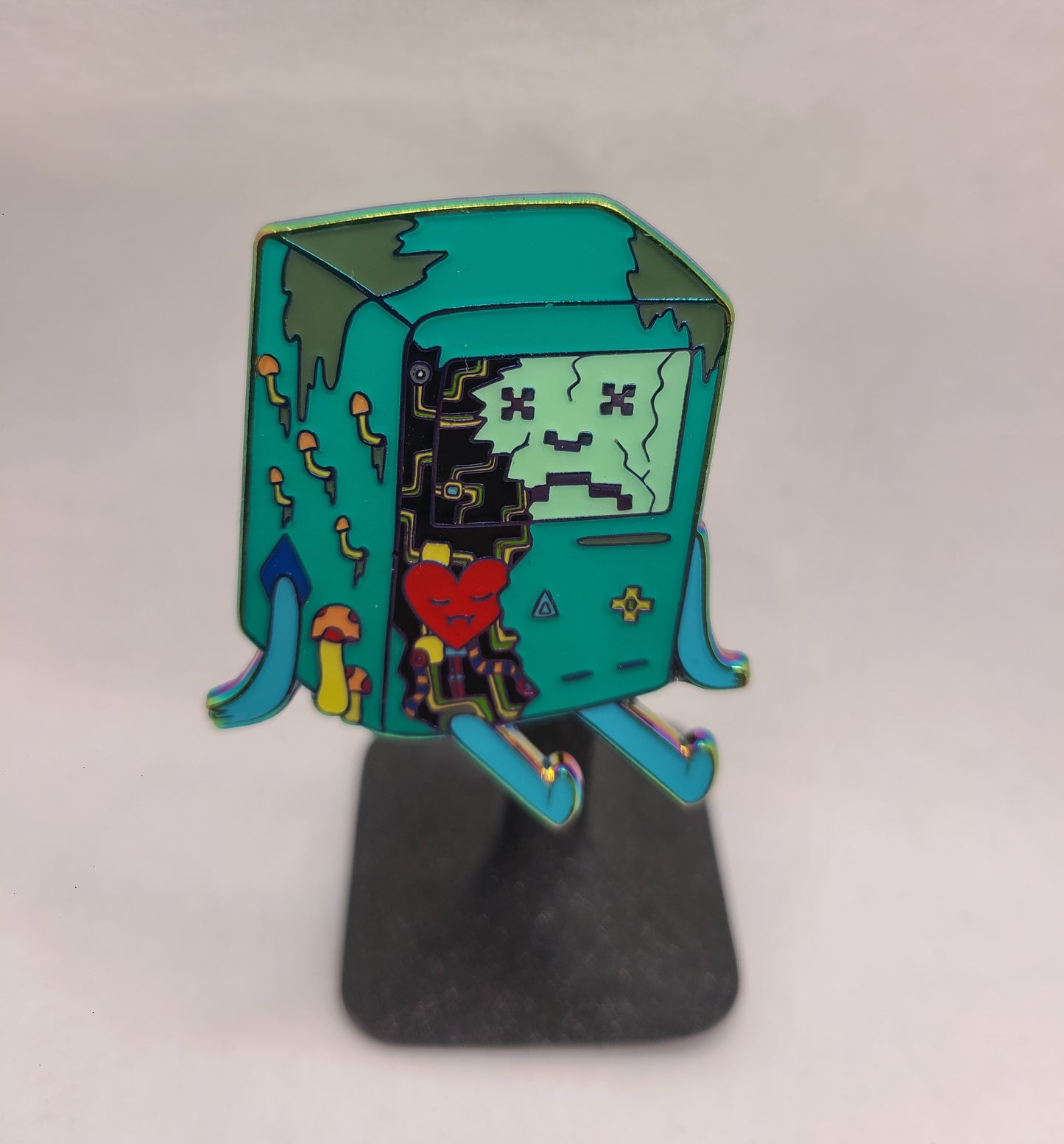 2.25" soft enamel pin - SADMAC BMO